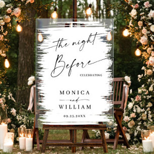 Elegantes Minimalist WELCOME Rehearsal Dinner Acrylschild