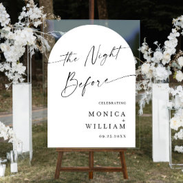 Elegantes Minimalist WELCOME Rehearsal Dinner Acrylschild