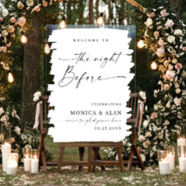 Elegantes Minimalist WELCOME Rehearsal Dinner Acrylschild