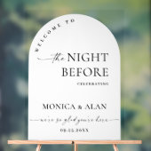 Elegantes Minimalist WELCOME Rehearsal Dinner Acrylschild (Neutral)