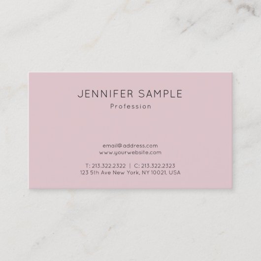 Elegantes Minimalistic berufliches modernes Visitenkarte (Vorderseite)