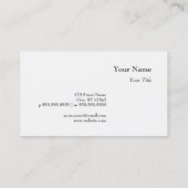 Elegantes Minimalistic Visitenkarte (Rückseite)