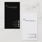 Elegantes, minimalistic Visitenkarte black&white (Vorne/Hinten)