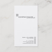 Elegantes, minimalistic Visitenkarte black&white (Rückseite)