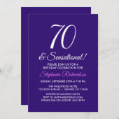 Elegantes Minimalistisch 70 und sensationelles Lil Einladung (Vorne/Hinten)