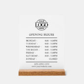 Elegantes Minimalistisch Black | Geschäftsöffnungs Acrylschild (Vorderseite)