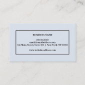 Elegantes Minimalistisch Blue White Consultant Visitenkarte (Rückseite)