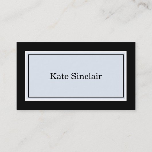 Elegantes Minimalistisch Blue White Consultant Visitenkarte (Vorderseite)