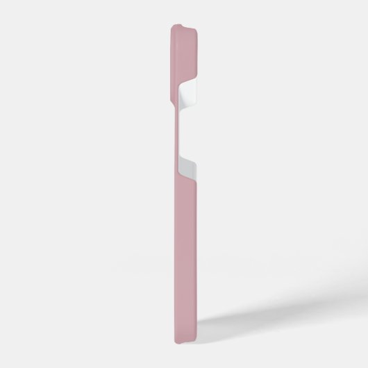 Elegantes Minimalistisch Blush Pink Script Monogra iPhone Hülle (Linke Seite)