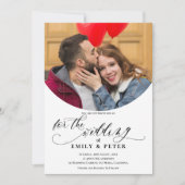 Elegantes Minimalistisch-Chic-Foto Hochzeit Einladung (Vorderseite)