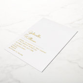Elegantes Minimalistisch-Chic-Script-Wedding Gold Folieneinladung (Gedreht)