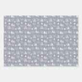 Elegantes Minimalistisch fröhliches Weihnachtsmust Geschenkpapier Set (Vorderseite)