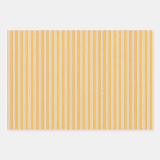 Elegantes, Minimalistisch-gelbes Muster Geschenkpapier Set (Vorderseite 3)