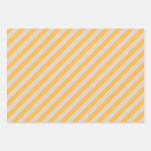 Elegantes, Minimalistisch-gelbes Muster Geschenkpapier Set (Vorderseite 2)