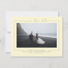 Elegantes Minimalistisch-Gelbes Save the Date Foto