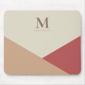 Elegantes Minimalistisch geometrisches Monogramm Mousepad (Vorne)