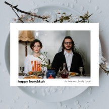Elegantes Minimalistisch Happy Hanukkah Familie 1 