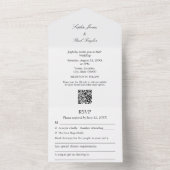 Elegantes Minimalistisch in einer Hochzeit All In One Einladung (Innen Boden)