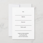 Elegantes Minimalistisch Luxus Weißes Goldenes Her (Rückseite)