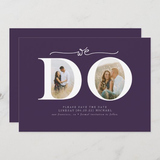 Elegantes Minimalistisch machen wir Save the Date  (Vorne/Hinten)