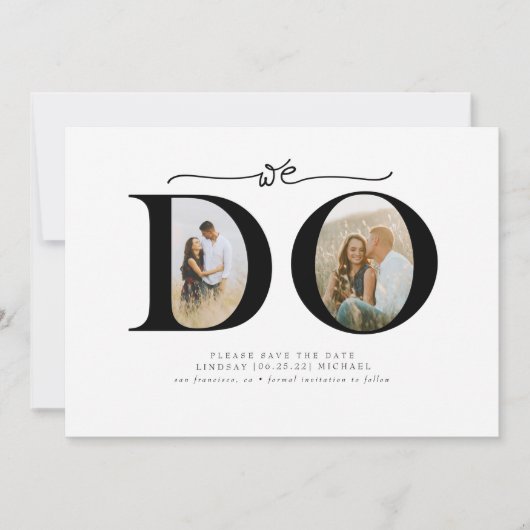 Elegantes Minimalistisch machen wir Save the Date  (Vorderseite)