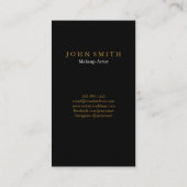 Elegantes Minimalistisch Makeup Artist Brushes Fot Visitenkarte (Rückseite)