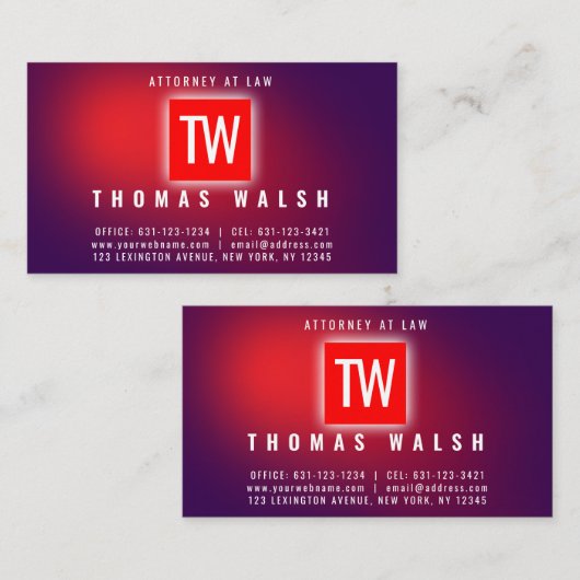 Elegantes Minimalistisch Modernes Chick Lila Rotes Visitenkarte (Vorne/Hinten)