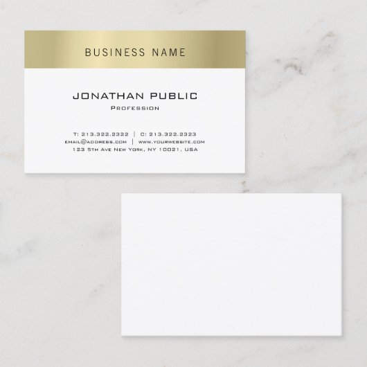 Elegantes Minimalistisch modernes Design Schlichte Visitenkarte (Vorne/Hinten)