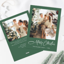 Elegantes Minimalistisch Modernes Weihnachtsfest 2 Feiertagskarte