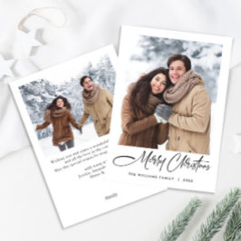 Elegantes Minimalistisch Modernes Weihnachtsfest 2 Feiertagskarte