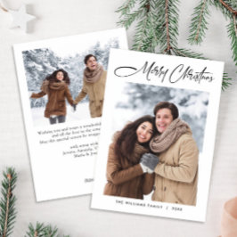 Elegantes Minimalistisch Modernes Weihnachtsfest 2 Feiertagskarte