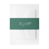 Elegantes Minimalistisch Sage Green Wedding Bly Ba Einladungsbanderole (Vorderseite Beispiel)