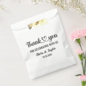 Elegantes Minimalistisch Schwarz und Weiß Danke He Geschenktütchen (Versiegelt)