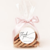 Elegantes Minimalistisch Schwarz und Weiß Vielen D Runder Aufkleber