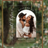 Elegantes Minimalistisch Welcome Probe Dinner Foto Acrylschild