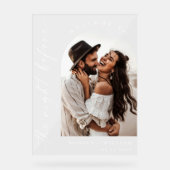 Elegantes Minimalistisch Welcome Probe Dinner Foto Acrylschild (Vorderseite)