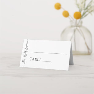Elegantes Minimalistisches Abendessen geflochtene Platzkarte