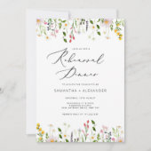 Elegantes minimalistisches Abendessen mit Probe de Einladung (Vorderseite)