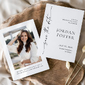 Elegantes Minimalistisches Abschluss Foto Save The Date