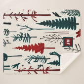Elegantes Minimalistisches Abstraktes Forstmonogra Sherpadecke (Vorderseite (Horizontal))