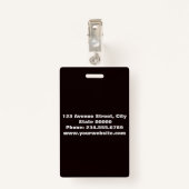 Elegantes, minimalistisches Abzeichen Ausweis (Rückseite mit Klammer)