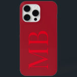 Elegantes Minimalistisches Anfangsmonogramm Case-Mate iPhone Hülle<br><div class="desc">Elegant Red Minimalistisch Initial Monogram iPhone Case</div>