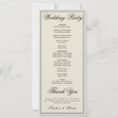Elegantes Minimalistisches ash Light Wedding Progr (Rückseite)