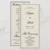 Elegantes Minimalistisches ash Light Wedding Progr (Vorne/Hinten)