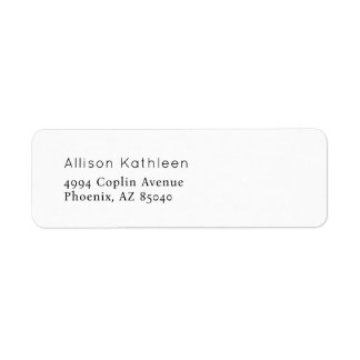 Elegantes Minimalistisches Babyduschadresse-Etiket