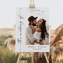 Elegantes Minimalistisches Begrüßungs-Foto