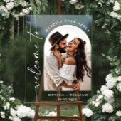 Elegantes Minimalistisches Begrüßungs-Foto Acrylschild