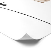 Elegantes Minimalistisches Begrüßungs-Foto Poster (Ecke)