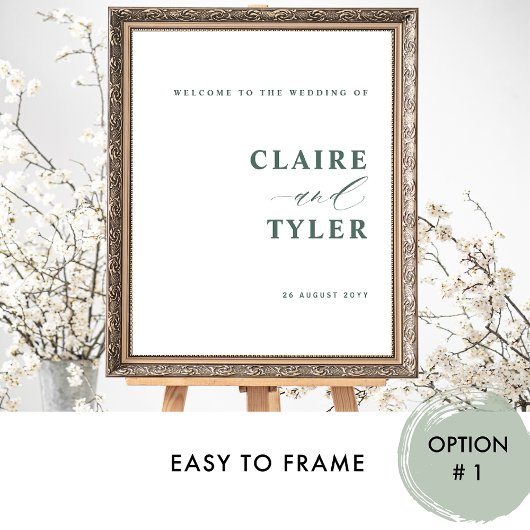 Elegantes Minimalistisches Begrüßungszeichen Poster