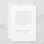 Elegantes Minimalistisches Beige Monogram Wedding Dankeskarte (Rückseite)